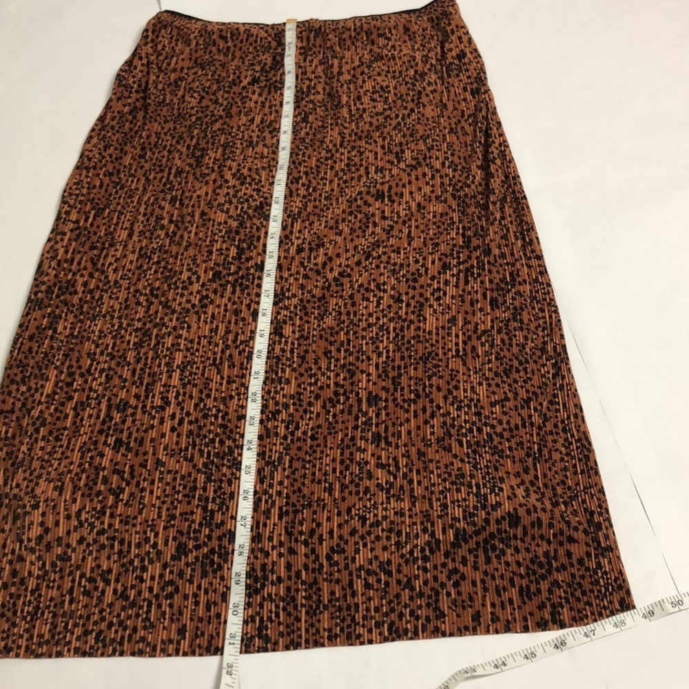 💙 M 💙 NWT Anthro Skirt Leopard Print Plisse Pleated Midi - Picture 7 of 7